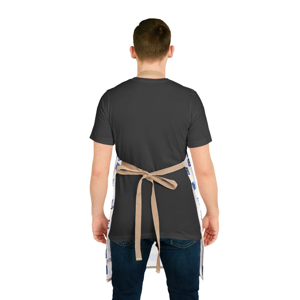 VOSRIO Travels Cooking Apron with 2-Color Straps