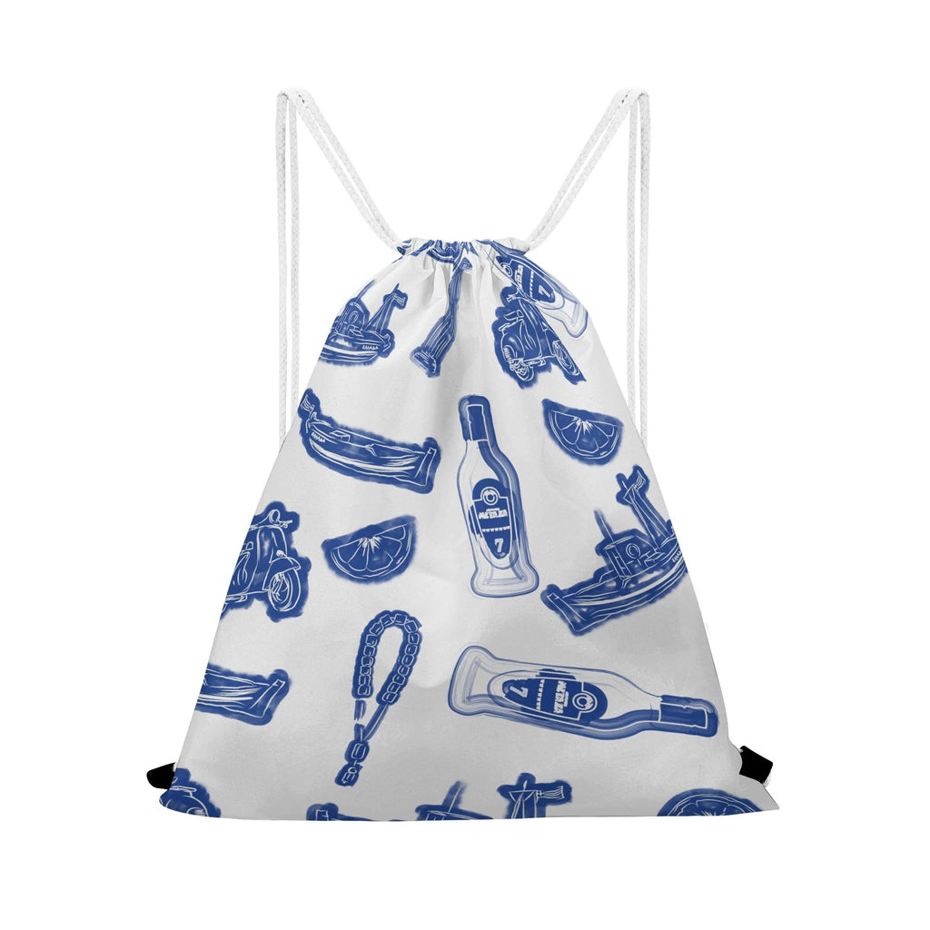 VOSRIO Social Club Blue Shower Curtain