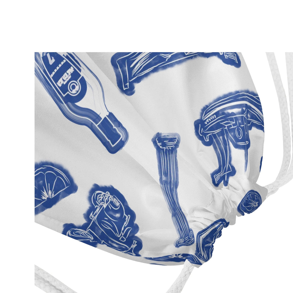 VOSRIO Social Club Blue Shower Curtain