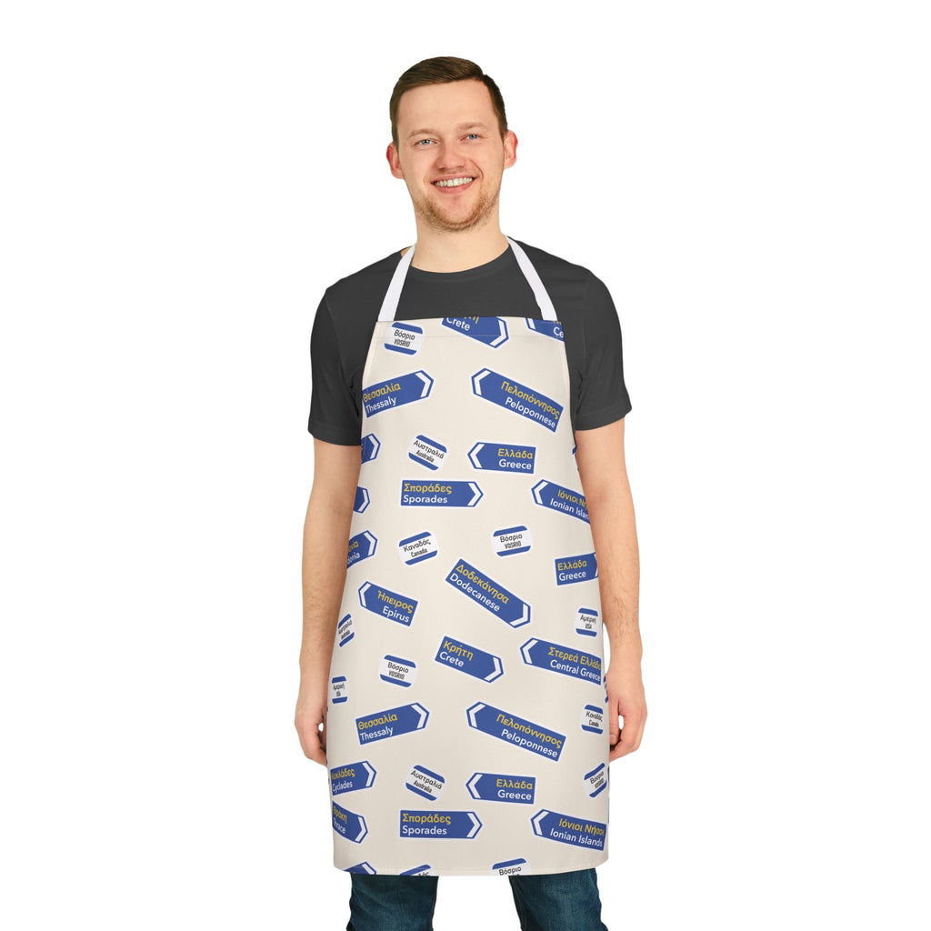 VOSRIO Travels Cooking Apron with 2-Color Straps