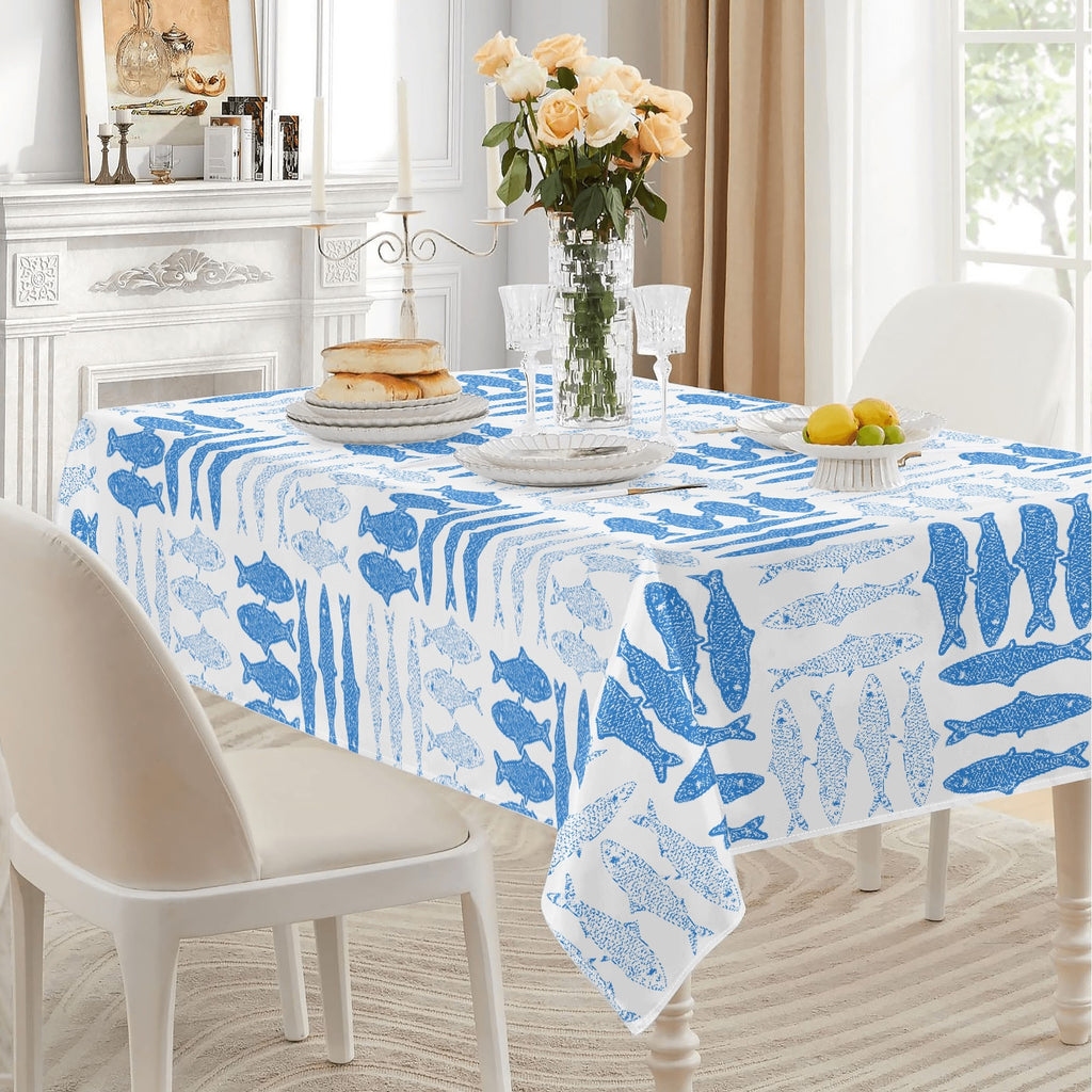 Greek Sardelles Table Runner Tablecloth