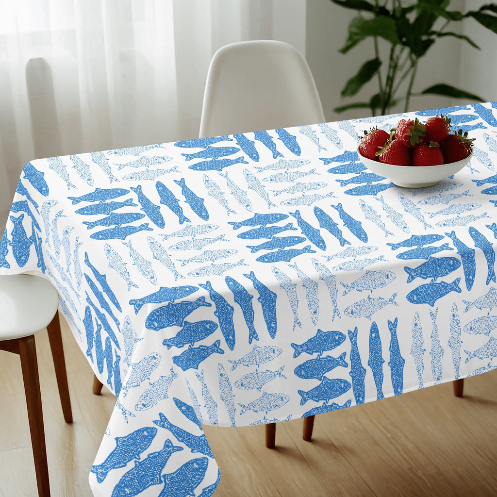 Greek Sardelles Table Runner Tablecloth