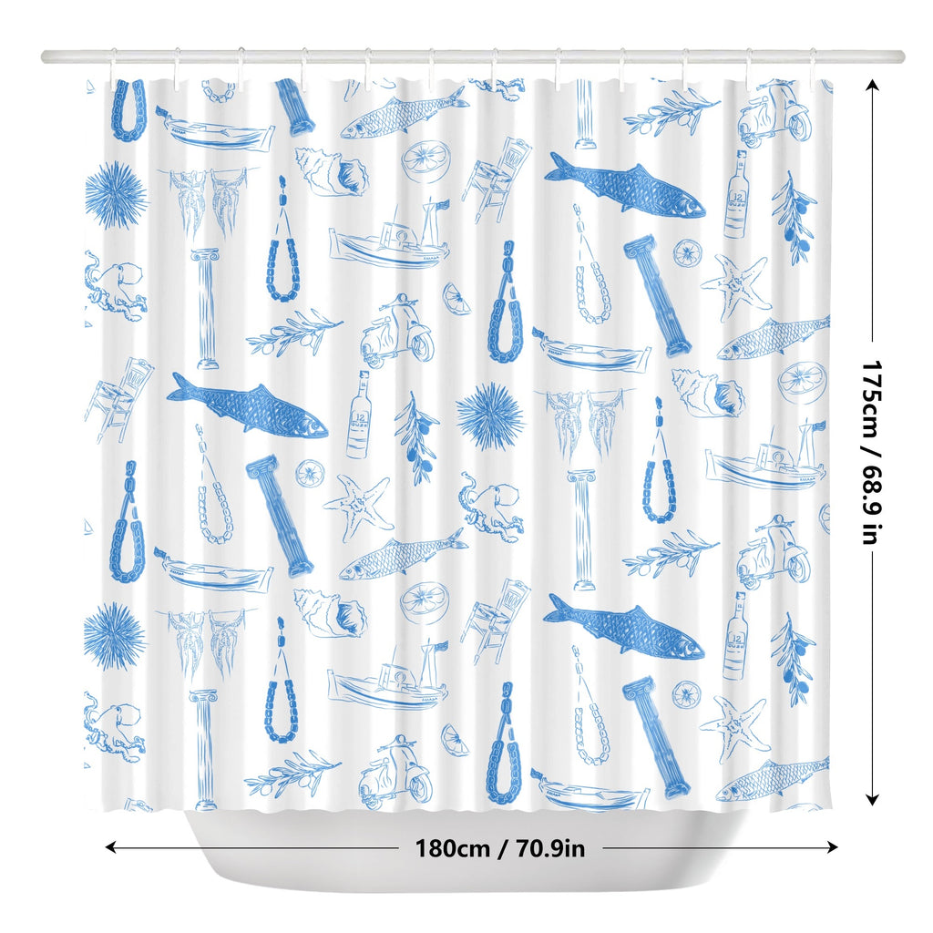 VOSRIO Social Club Shower Curtain