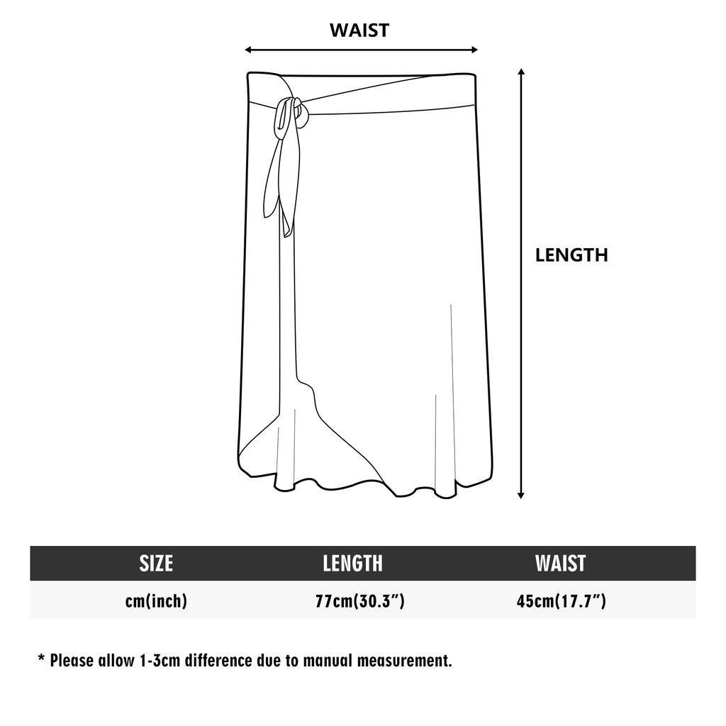 VOSRIO Social Club Womens Swimsuit Cover Up Ruffle Tie Side Beach Sarong Wrap Maxi Skirt