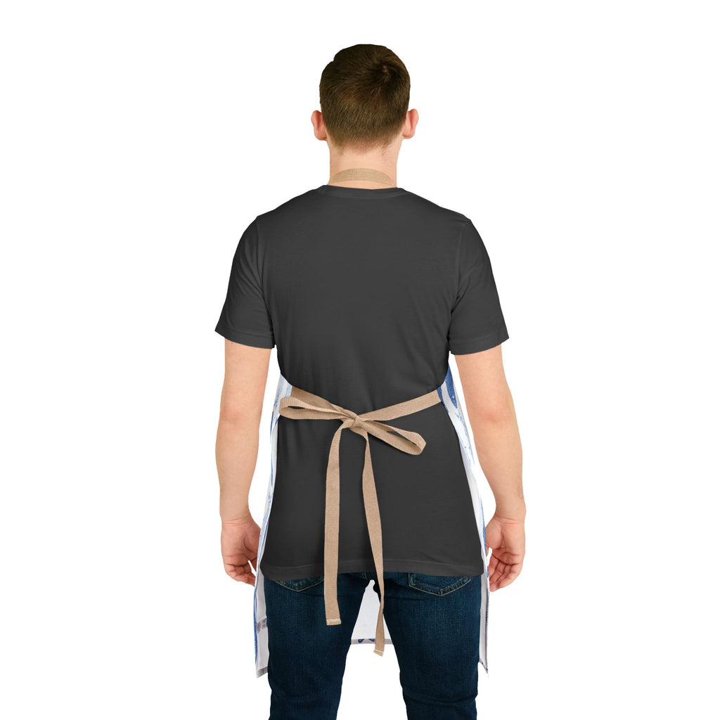 Greek Sardelles Cooking Apron with 2-Color Straps