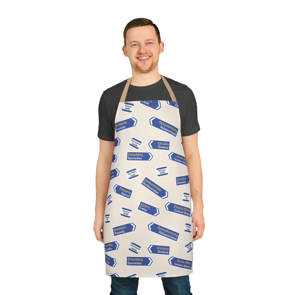 VOSRIO Travels Cooking Apron with 2-Color Straps