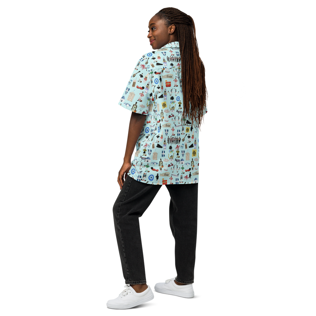 So You're Greek Aegean Unisex button shirt