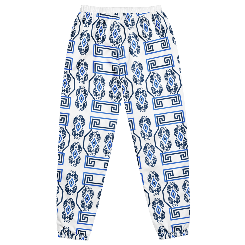 Greek Key White Unisex track pants