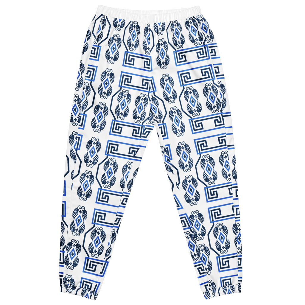 Greek Key White Unisex track pants