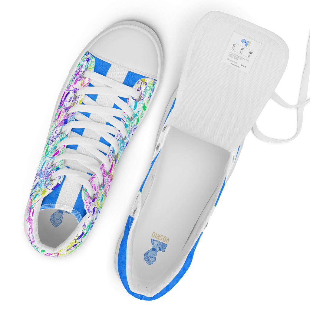 VOSRIO Select CMYK Hellas Women’s high top canvas shoes
