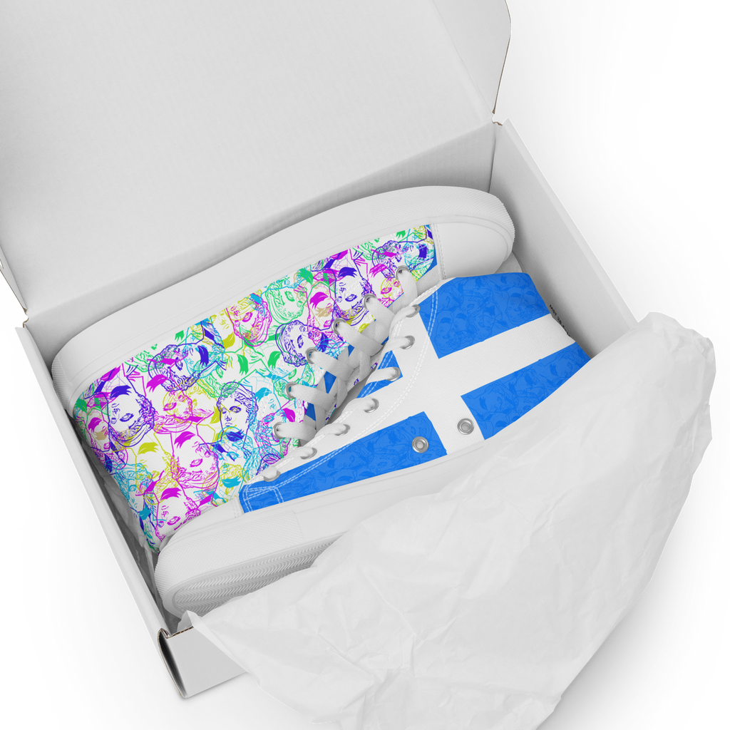 VOSRIO Select CMYK Hellas Women’s high top canvas shoes