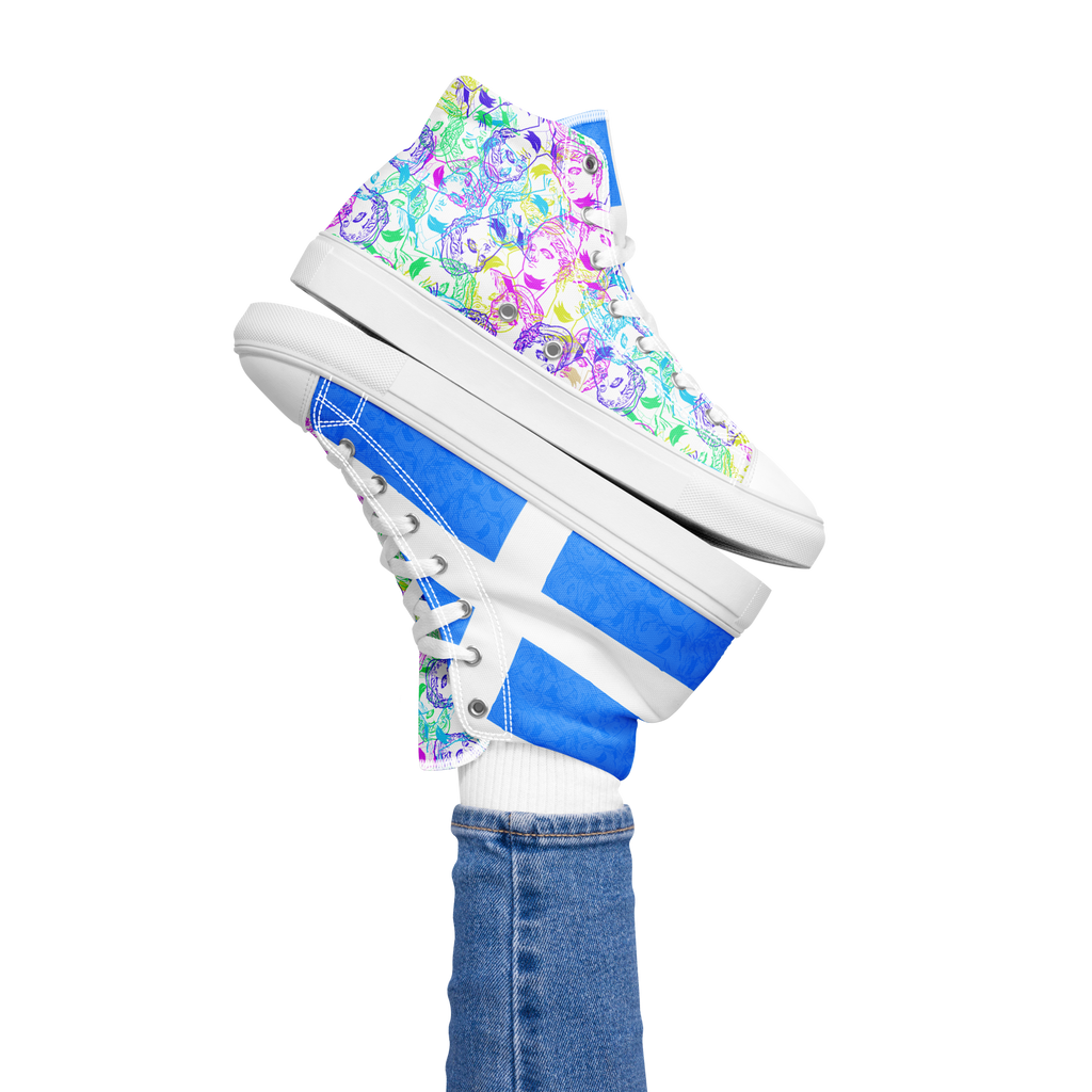 VOSRIO Select CMYK Hellas Women’s high top canvas shoes
