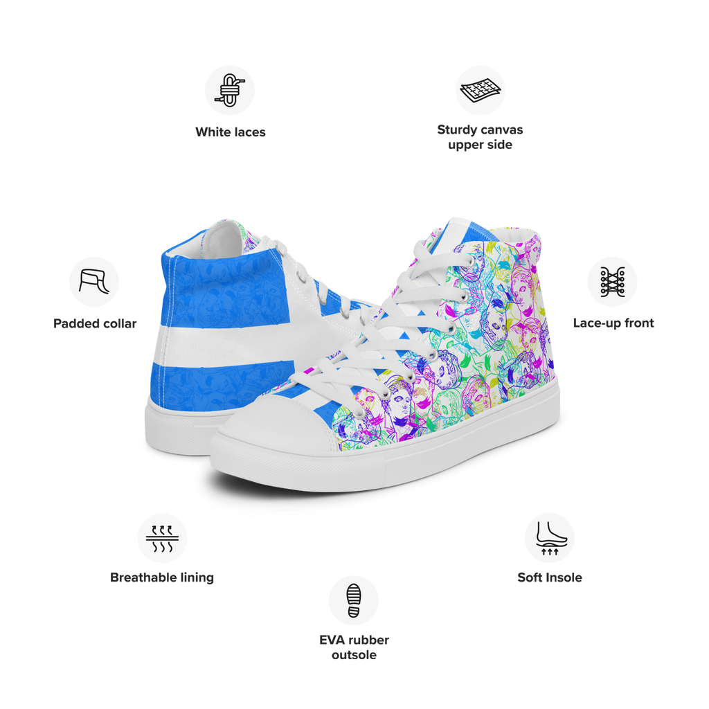 VOSRIO Select CMYK Hellas Women’s high top canvas shoes