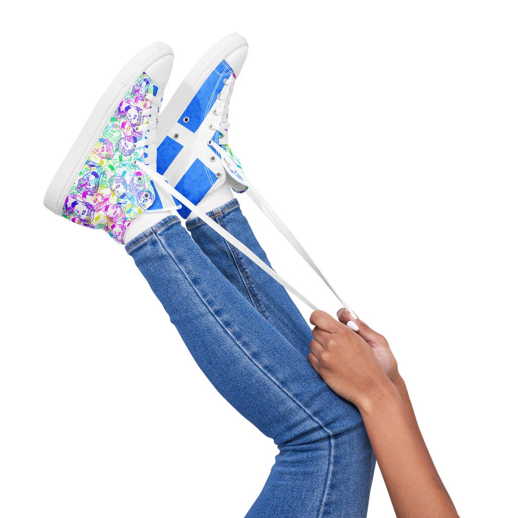 VOSRIO Select CMYK Hellas Women’s high top canvas shoes