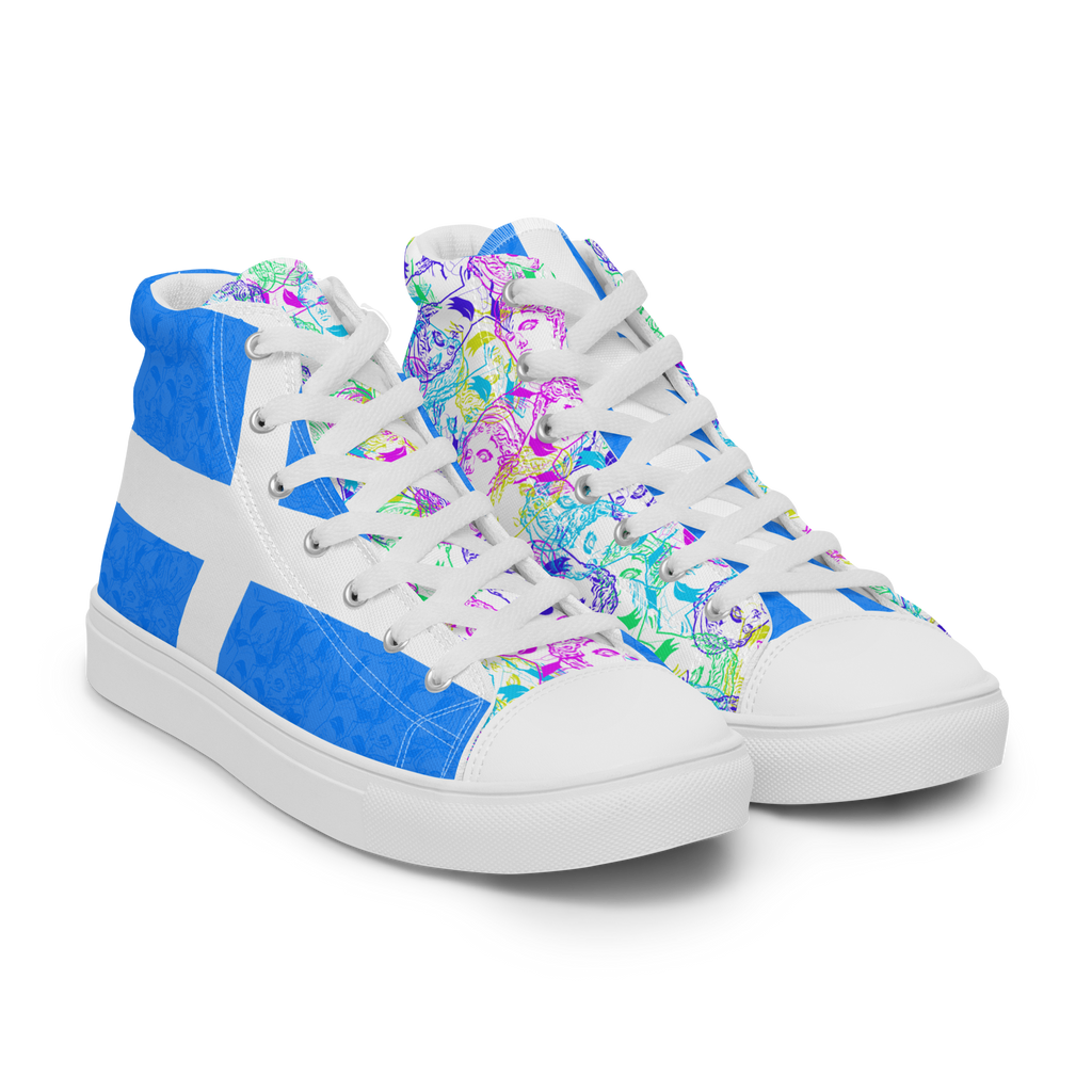 VOSRIO Select CMYK Hellas Women’s high top canvas shoes