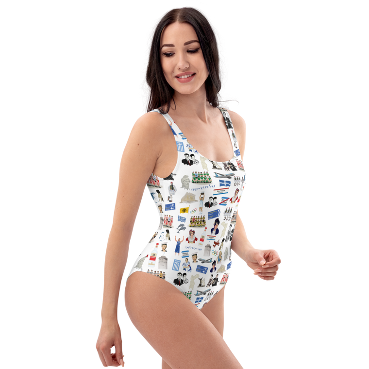 So You're Greek Too One-Piece Swimsuit