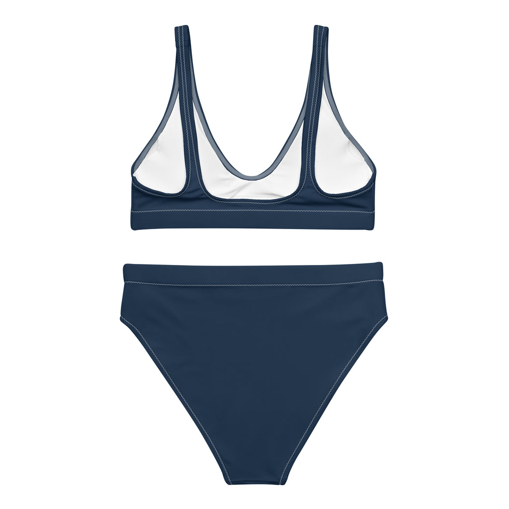 Leros Diving Academy 1991 Navy Recycled high-waisted bikini