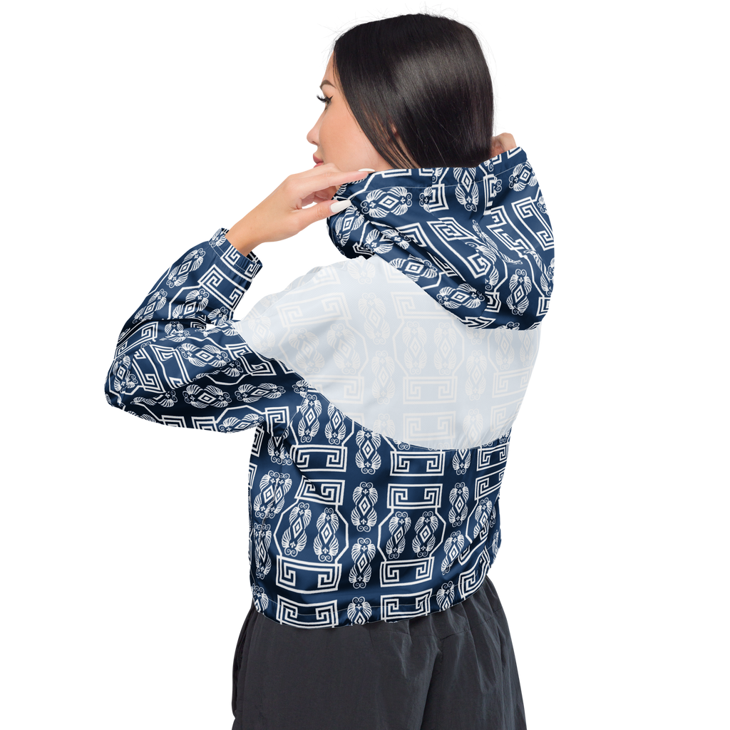 The Key White Women’s cropped windbreaker