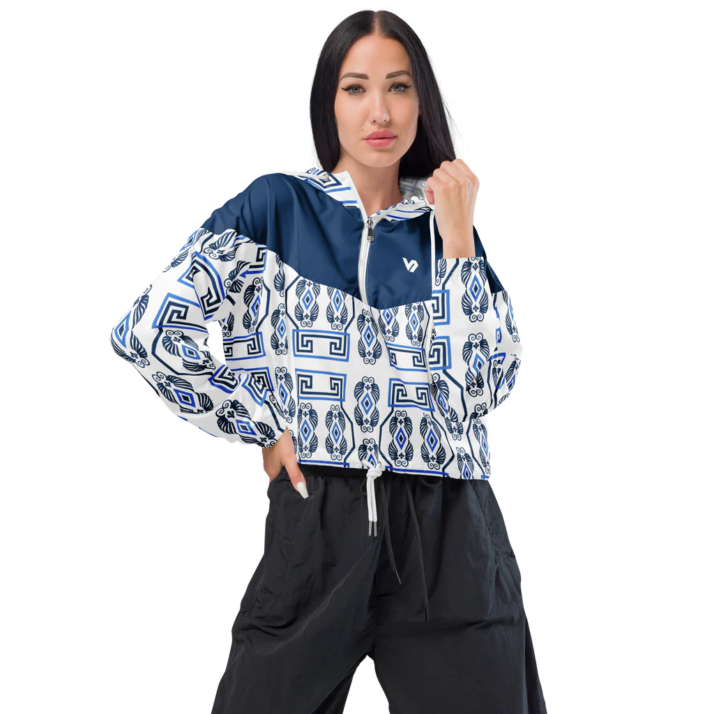 The Key Navy Women’s cropped windbreaker