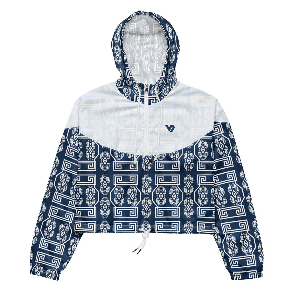 The Key White Women’s cropped windbreaker