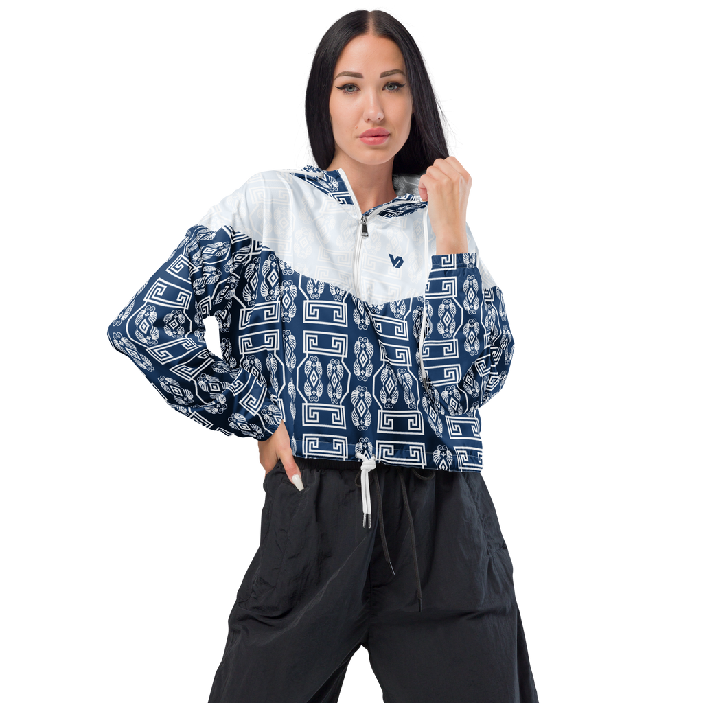 The Key White Women’s cropped windbreaker