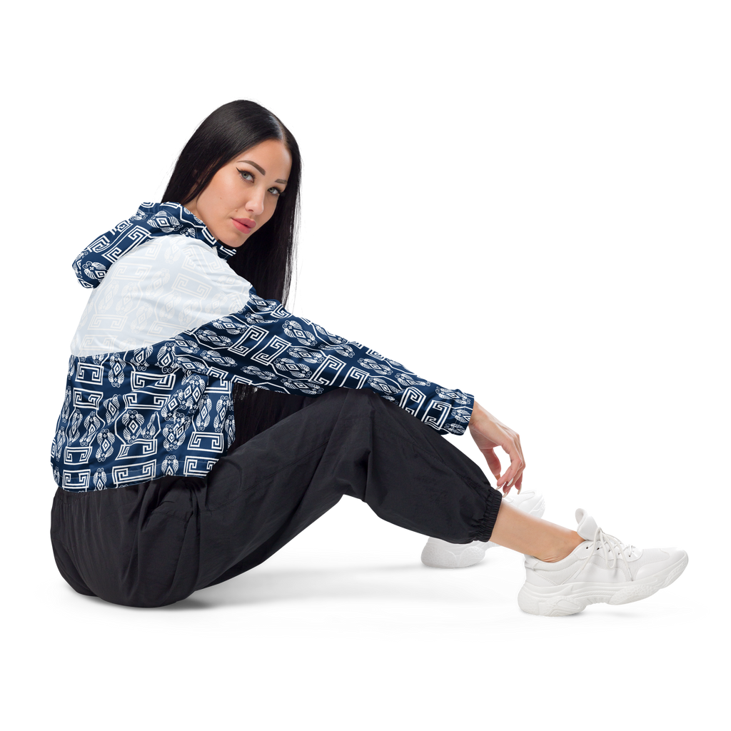 The Key White Women’s cropped windbreaker