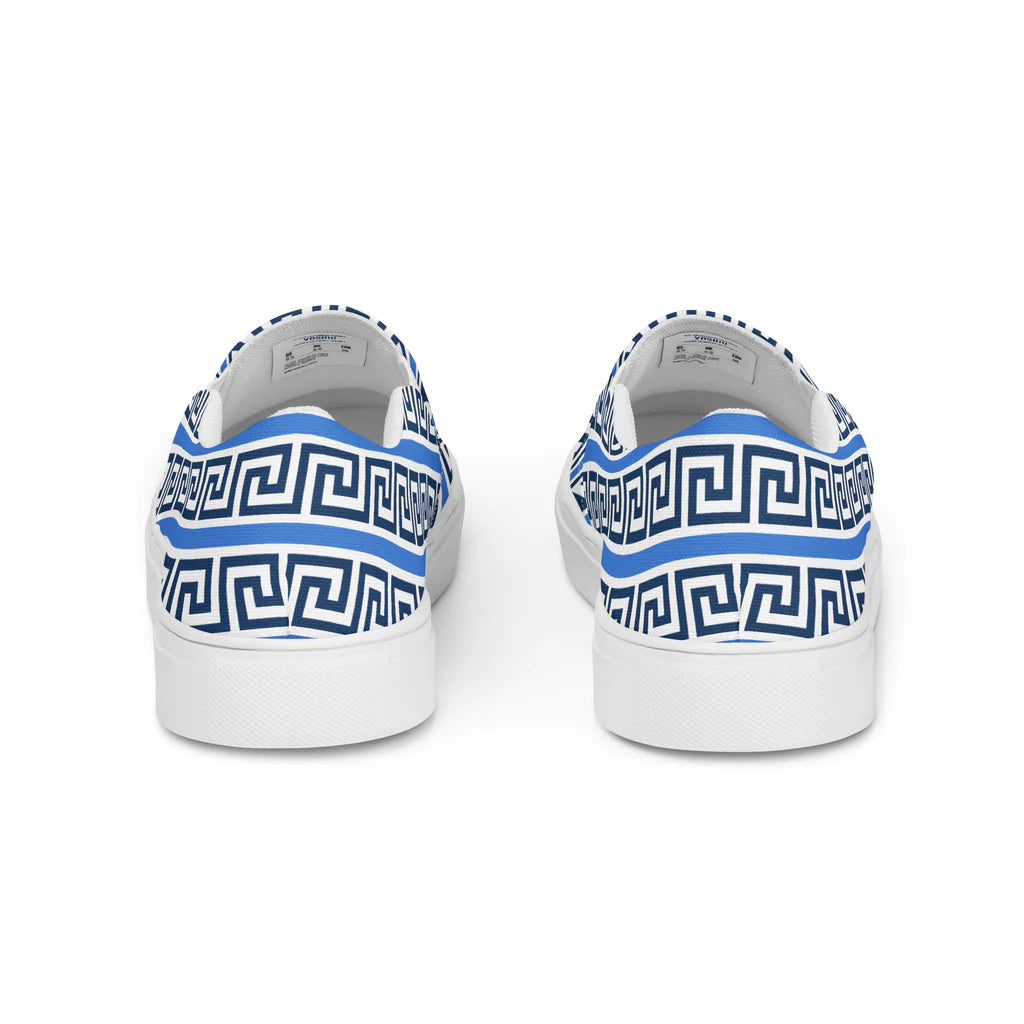 The Key Greek Men’s slip-on canvas shoes