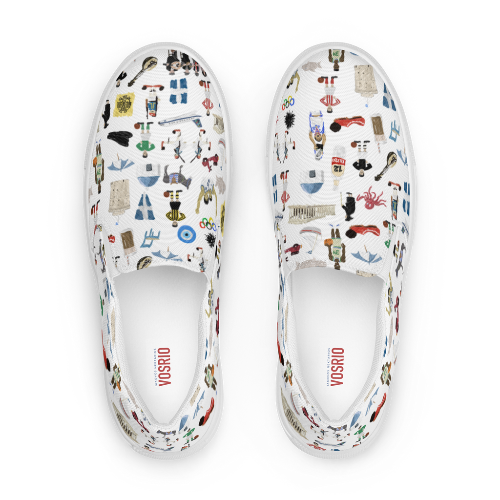So You're Greek Men’s slip-on canvas shoes