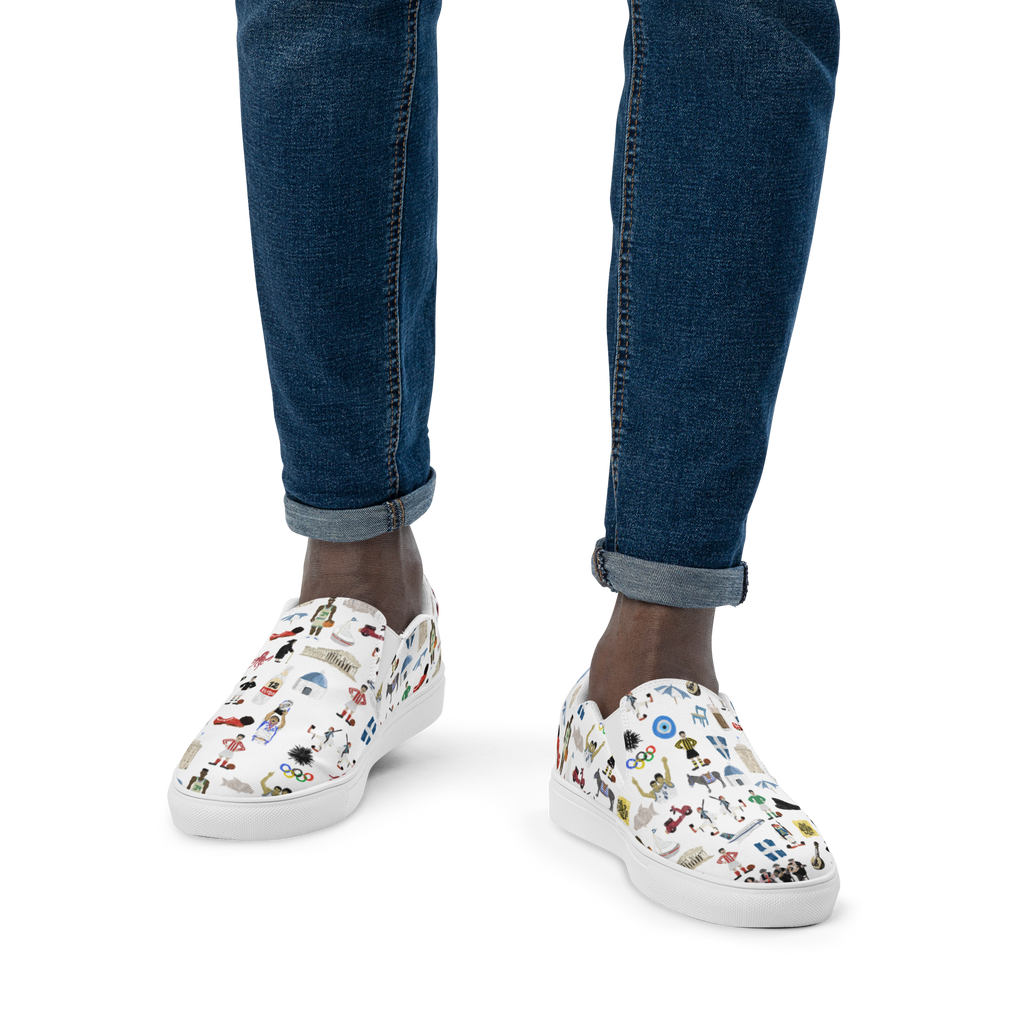 So You're Greek Men’s slip-on canvas shoes