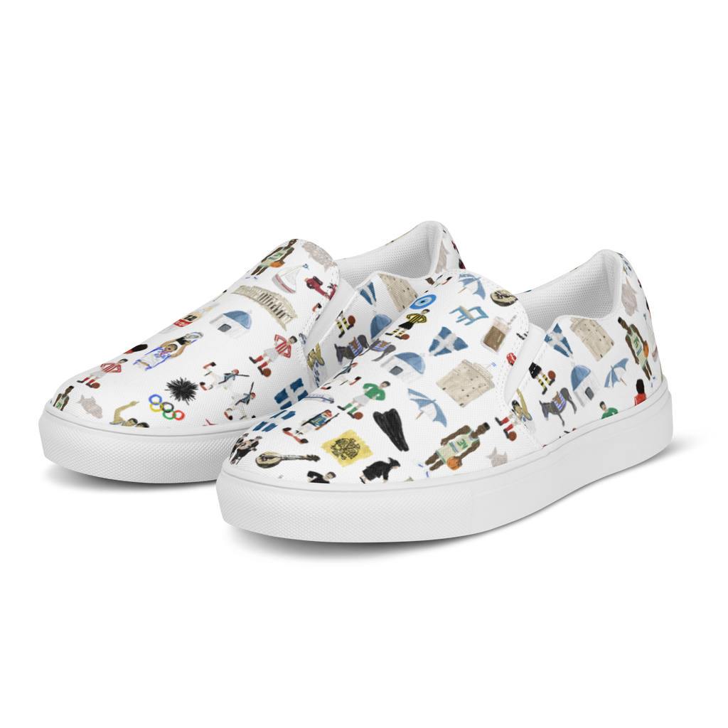 So You're Greek Men’s slip-on canvas shoes