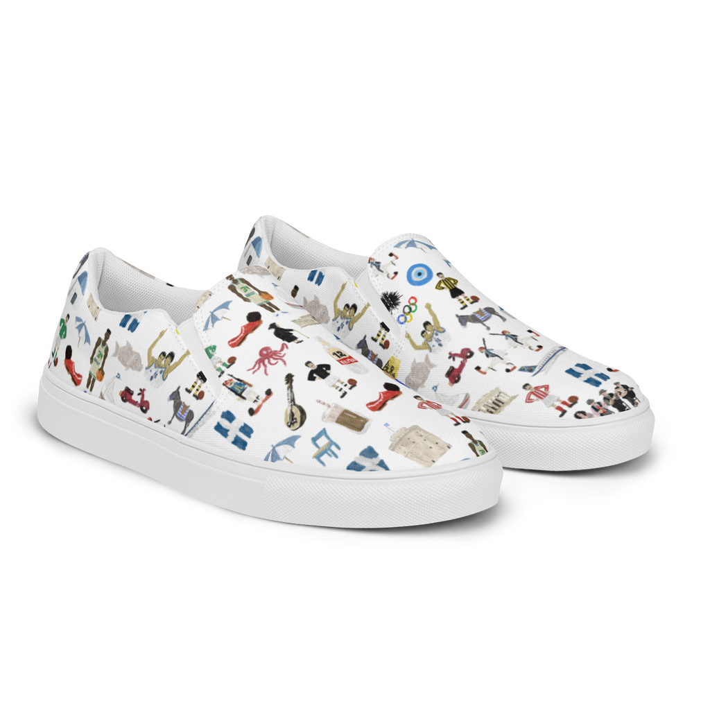 So You're Greek Men’s slip-on canvas shoes