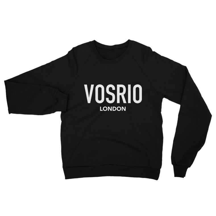 VOSRIO London Logo Black raglan sweater
