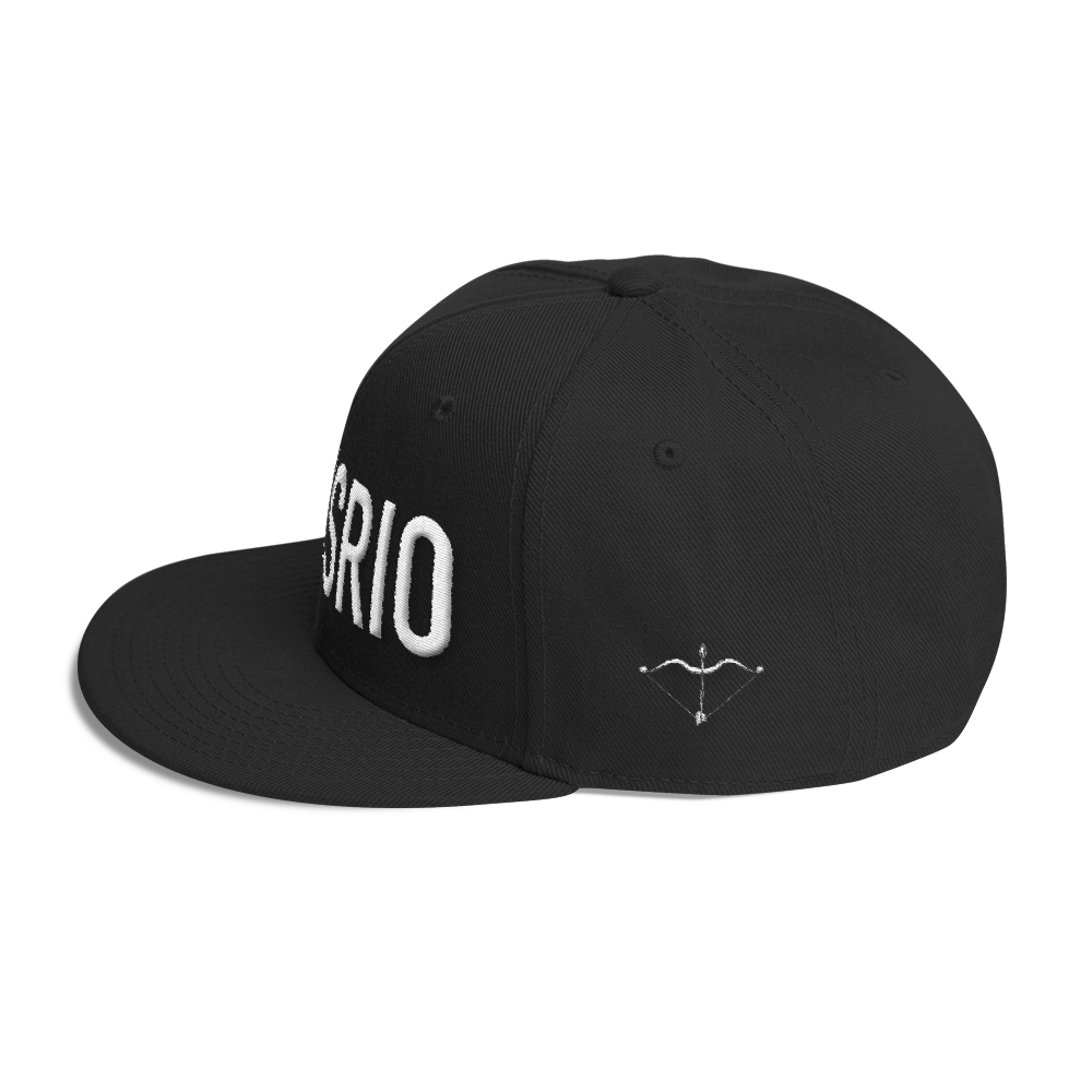 VOSRIO Black Wool Blend Snapback