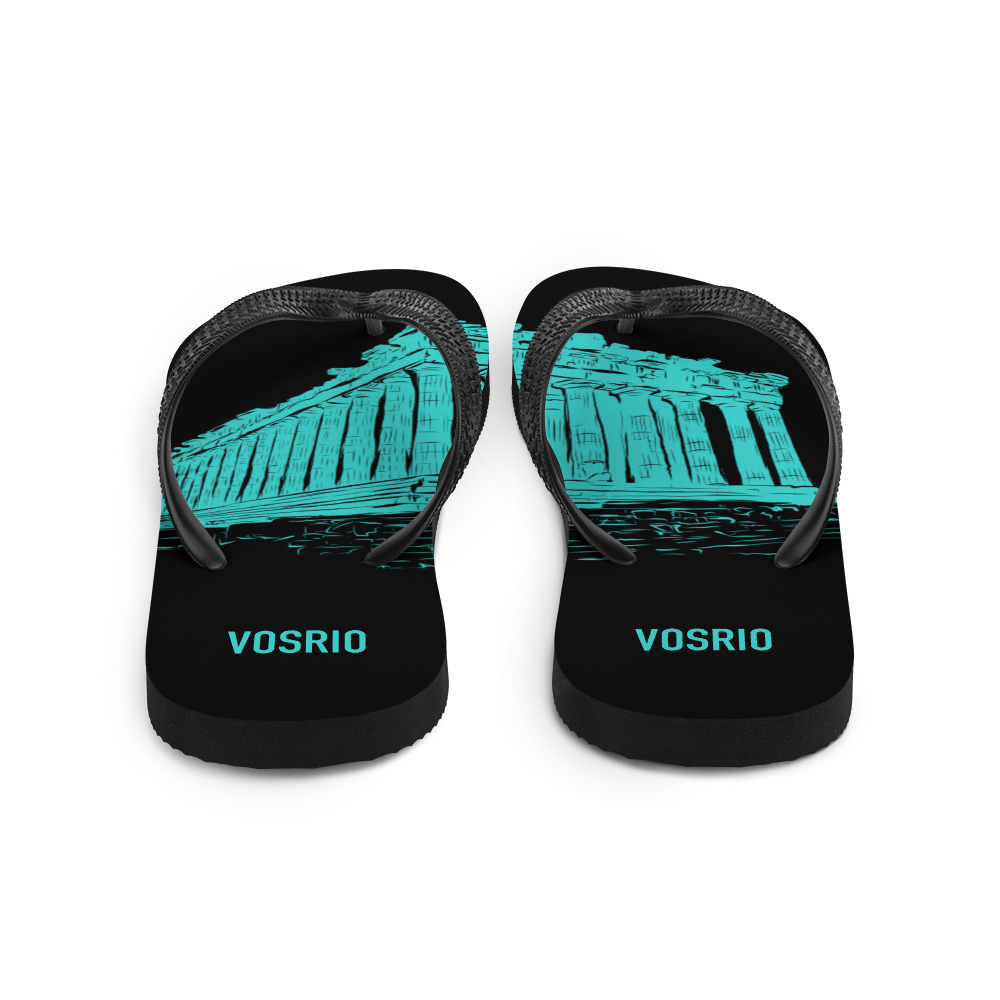 Athens Tourist Black Flip-Flops