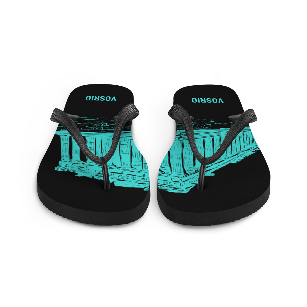 Athens Tourist Black Flip-Flops