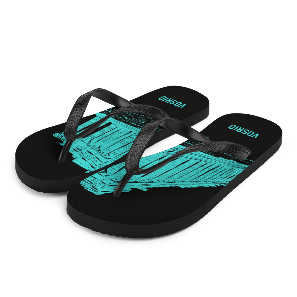 Athens Tourist Black Flip-Flops