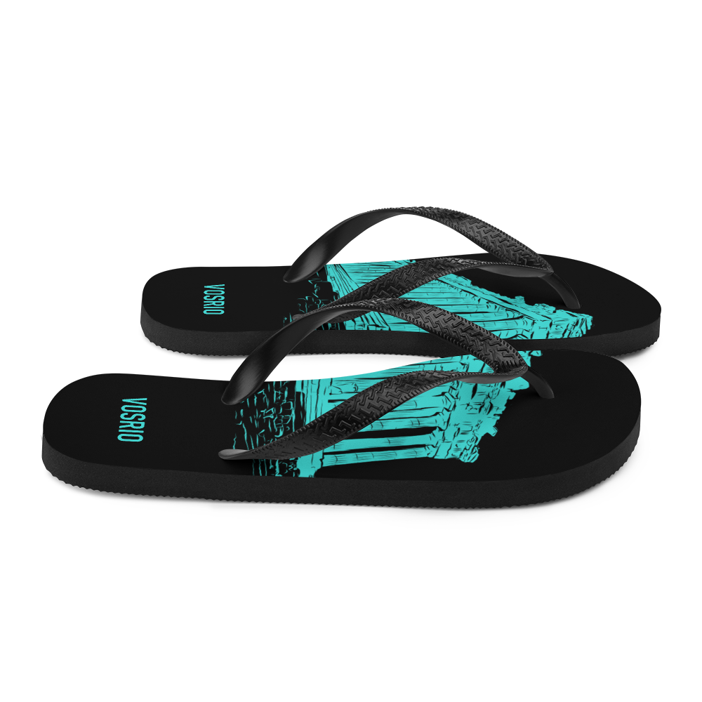 Athens Tourist Black Flip-Flops