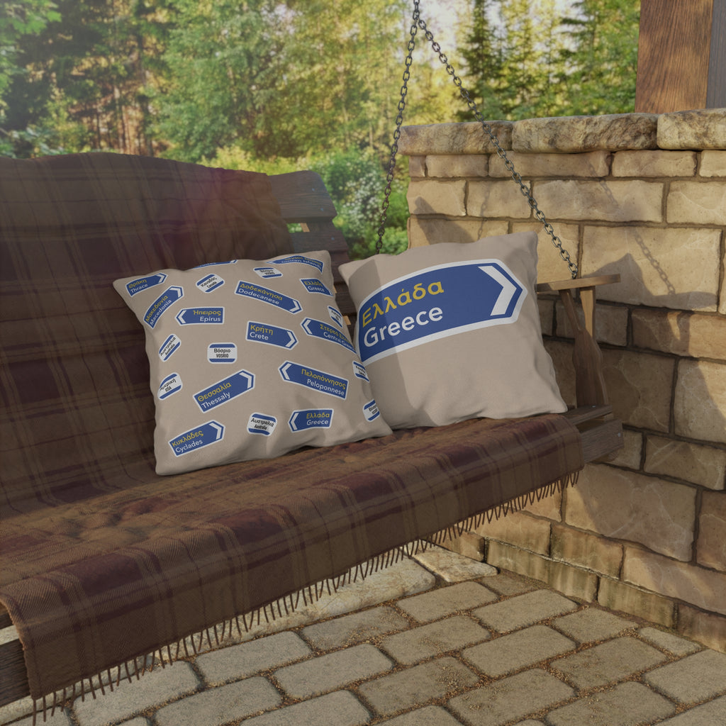 Everywhere Are Signs Outdoor Pillows