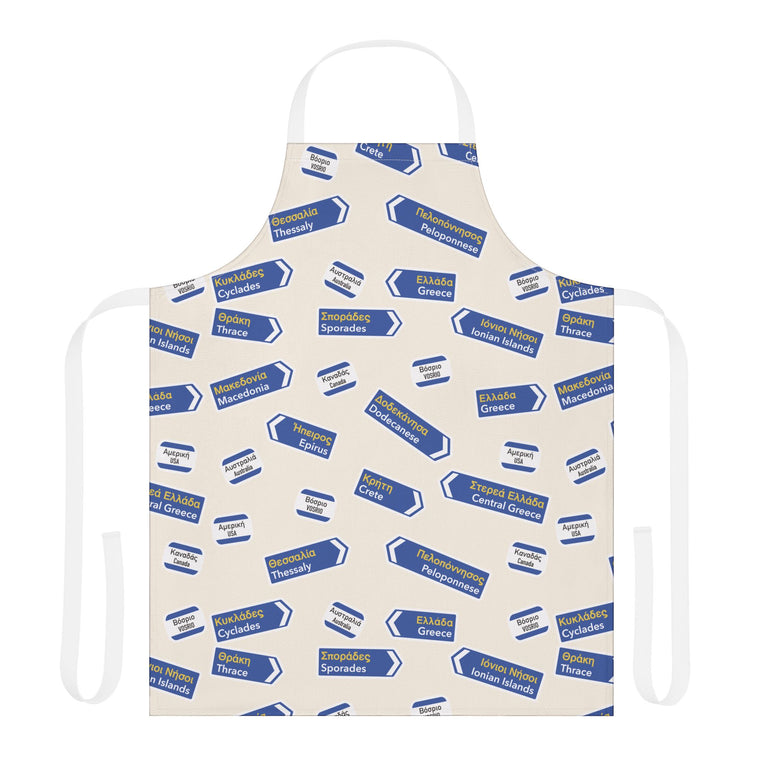 VOSRIO Travels Cooking Apron with 2-Color Straps
