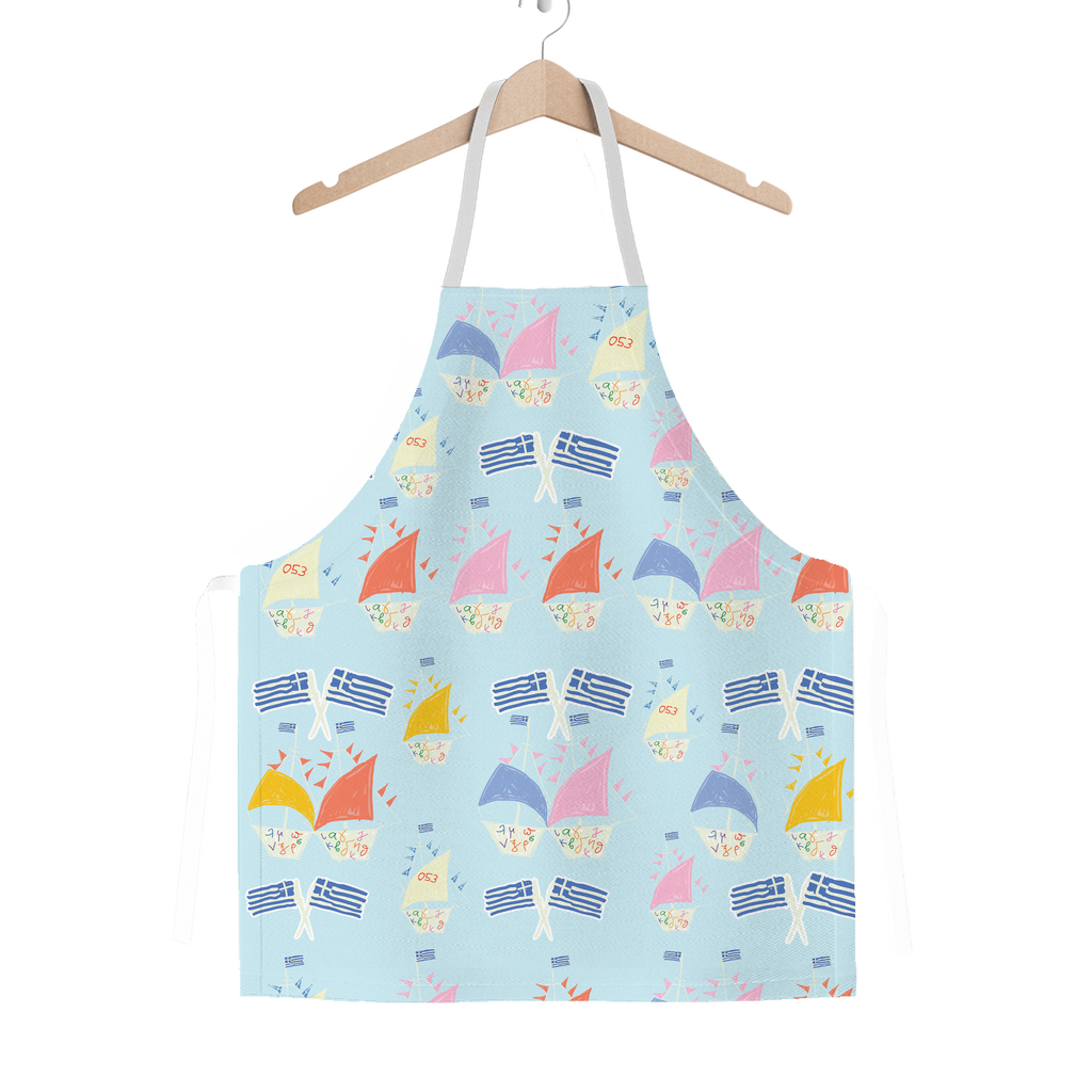 Greek Sailing Race Adult Apron