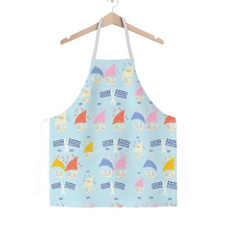 Greek Sailing Race Adult Apron