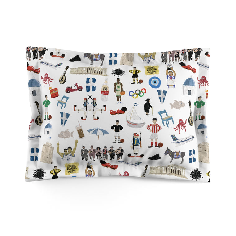 So You're Greek Microfiber Pillow Sham, Unique Bedding Gift, Home Decor