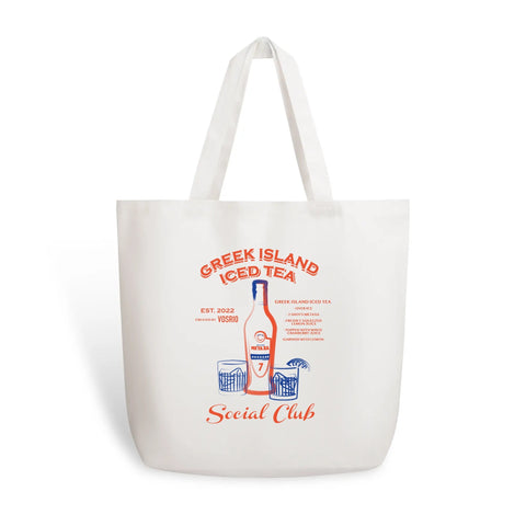 VOSRIO Social Club 100% Cotton Tote Bag (Single-sided Print)