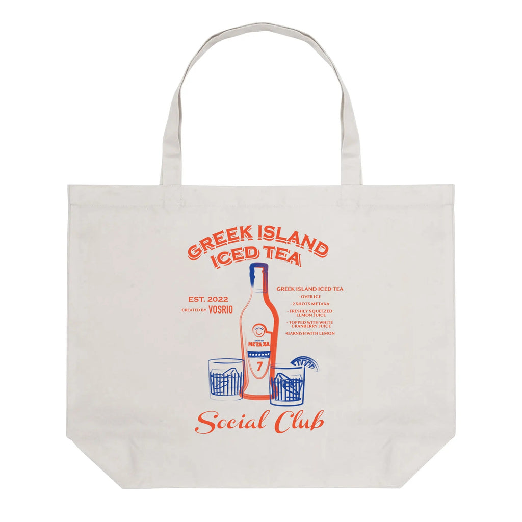 VOSRIO Social Club 100% Cotton Tote Bag (Single-sided Print)