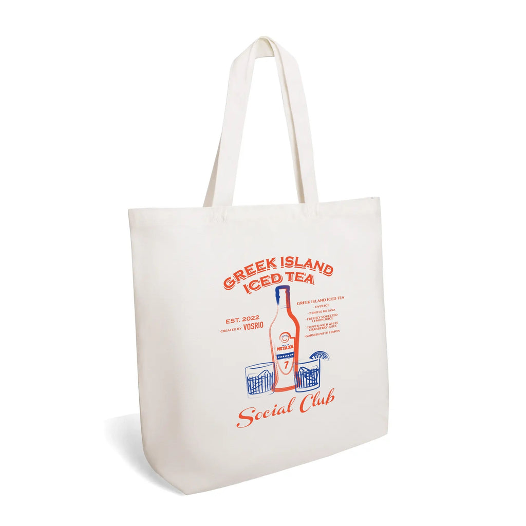 VOSRIO Social Club 100% Cotton Tote Bag (Single-sided Print)