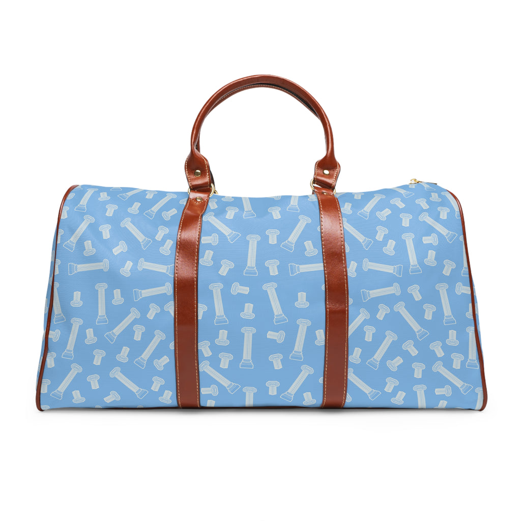 Pillared Sky Blue Waterproof Travel Bag
