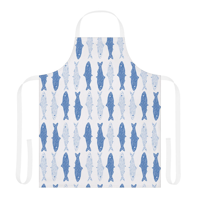 Greek Sardelles Cooking Apron with 2-Color Straps