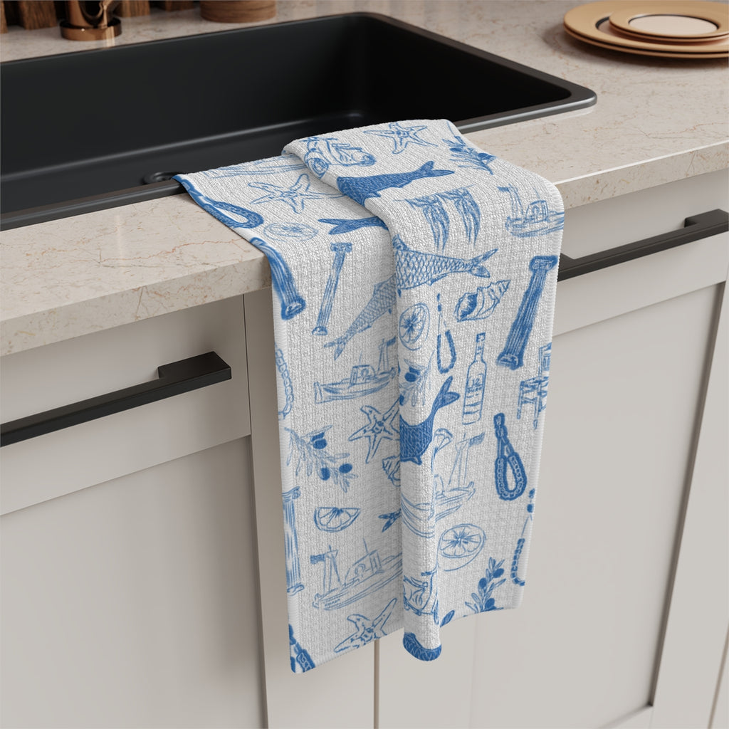 Greek Sardelles Soft Tea Towel