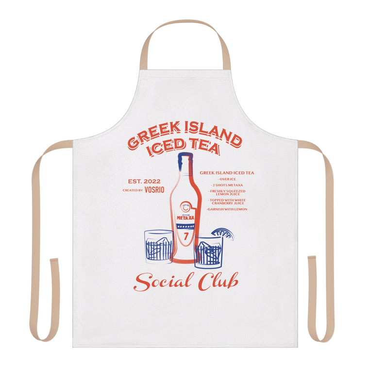 VOSRIO Social Club Cooking Apron with 2-Color Straps