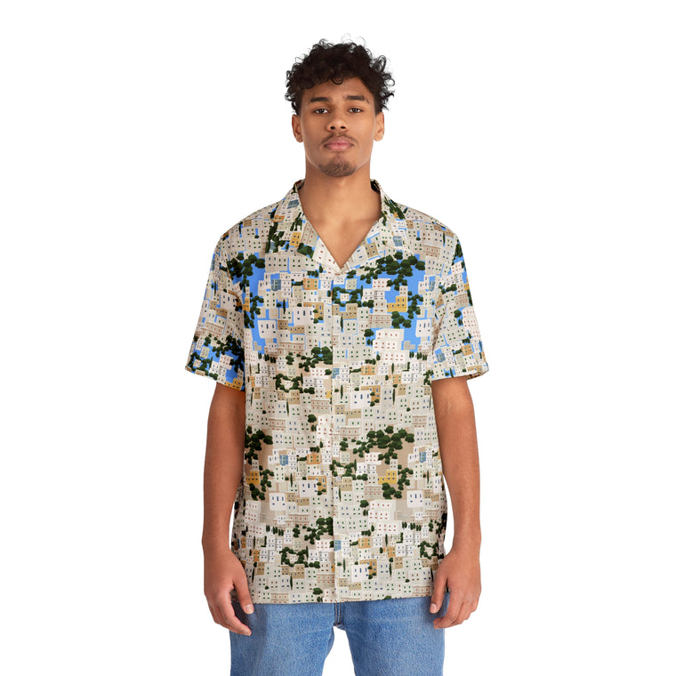 Panagies Blue Men's Hawaiian Shirt